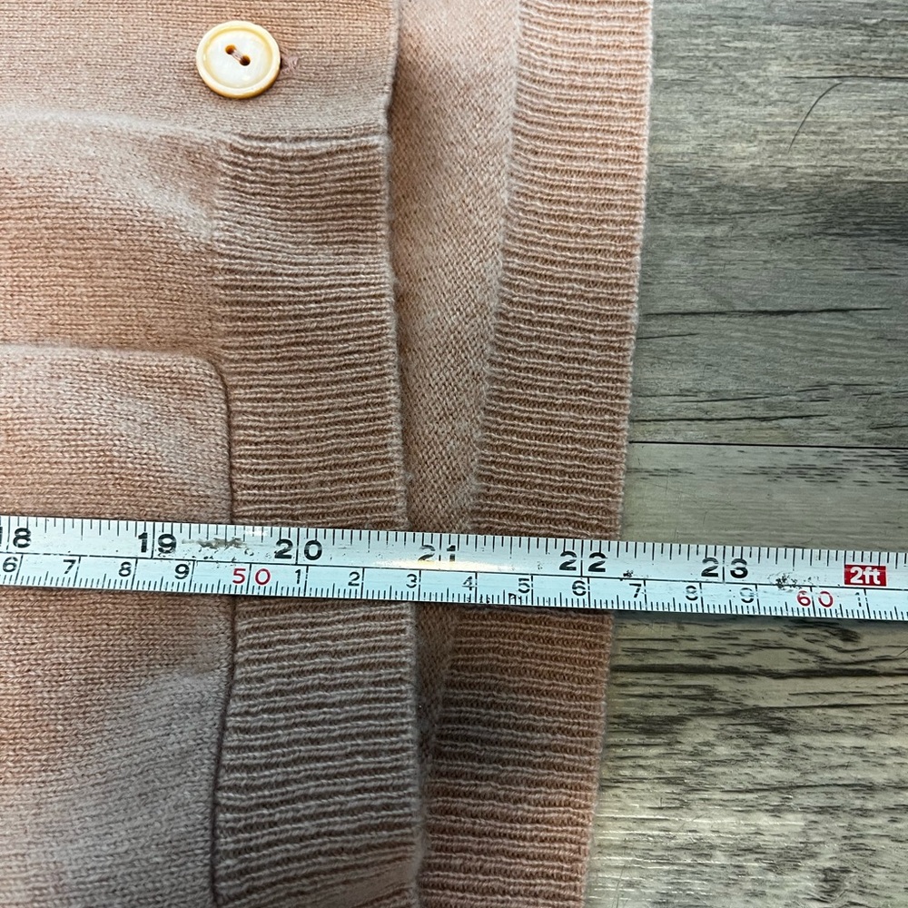 J.Crew Cashmere Patch Pocket Cardigan Light Pink Buttoned Women’s Medium - Picture 6 of 11